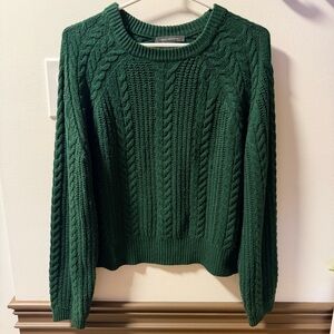 Cable-Knit Crewneck Sweater